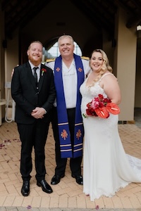 Wedding ceremony by Dr. Gerrit Rademeyer in Louisrus