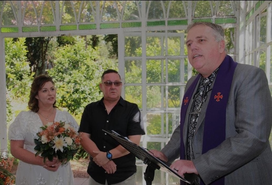 Wedding ceremony by Dr. Gerrit Rademeyer in Louisrus