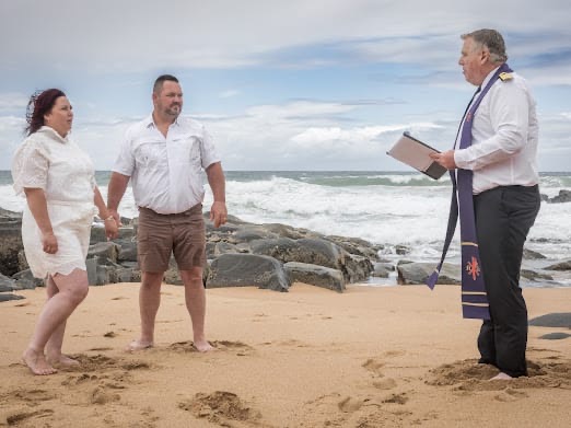 Wedding ceremony by Dr. Gerrit Rademeyer in Louisrus