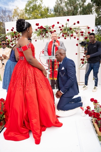 Wedding ceremony by Dr. Gerrit Rademeyer in Louisrus